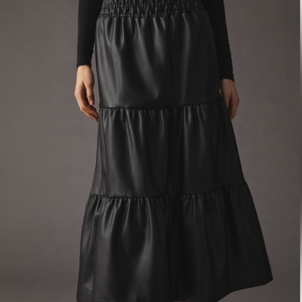 Anthropologie Somerset Maxi Vegan Leather Skirt NWT